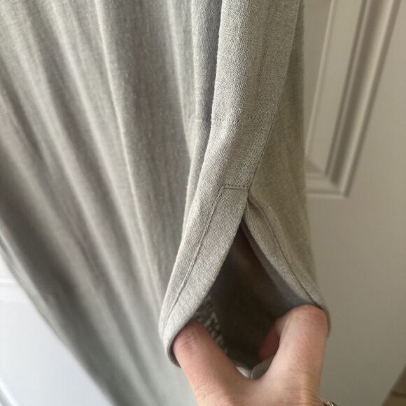 Athleta Martinique Maxi Dress Slub Knit Pockets Size M Green Summer Beachy - Picture 5 of 10